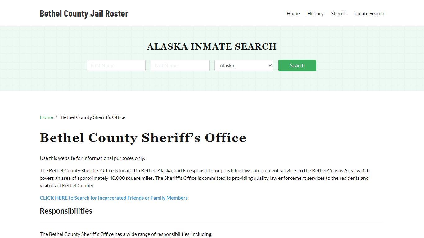 Bethel County Sheriff Office, AK, Arrest Warrants Search